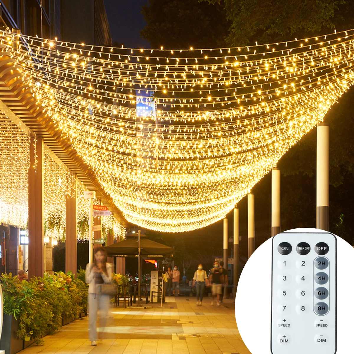 50M 100M Lichterketten LED Outdoor Fee Girlande Weihnachtsbeleuchtung Für Garten Terrasse Baum Straße Hochzeit Party Dekoration
