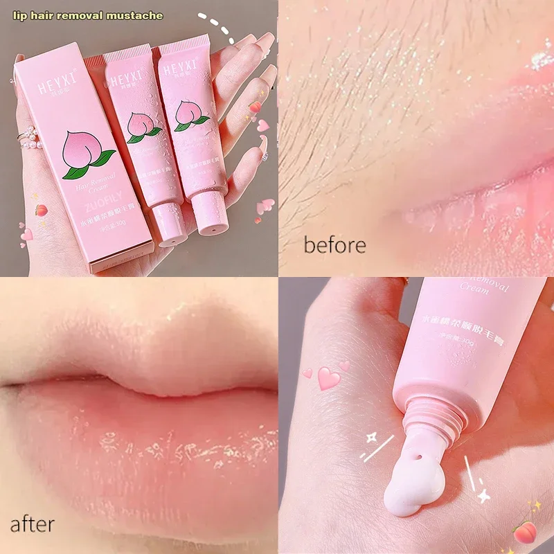 

Peach Hair Removal Cream Painless Hair Remover For Lips Armpit Legs And Arms Skin Care Body Care Depilatory Cream For Men Women