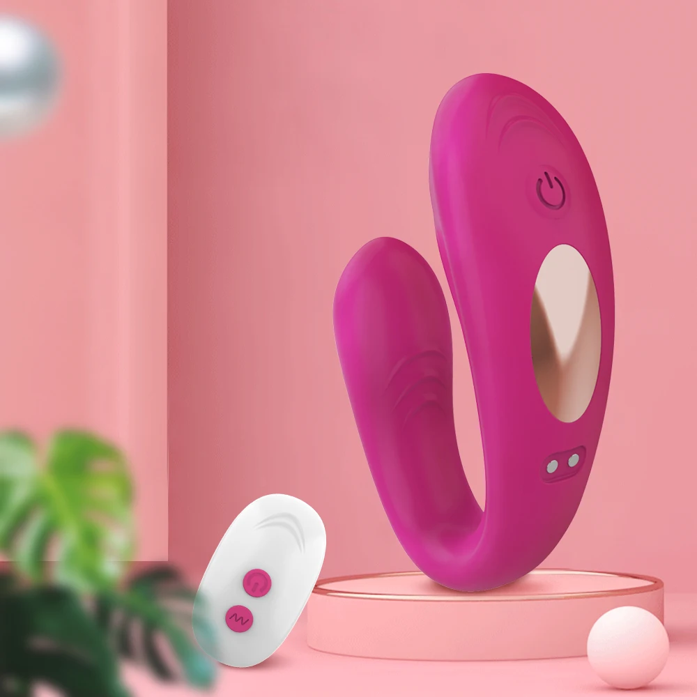 Vibratore wireless a distanza con controllo del punto G femminile, stimolatore del clitoride, dildo a doppia penetrazione, giocattoli sessuali per donne_voghion.com