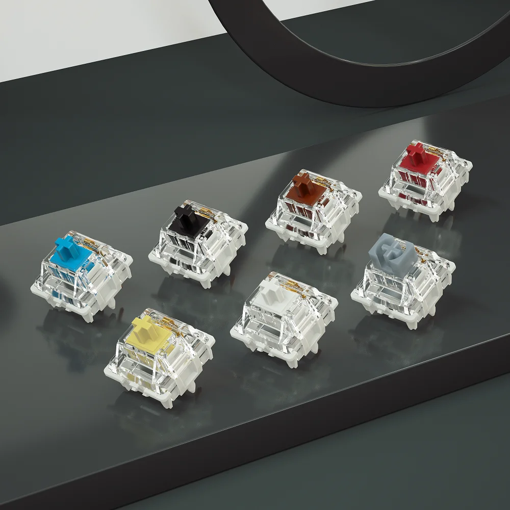 Gateron-Commutateur linéaire RVB pour clavier mécanique pré-lubrifié, tactile, 3 broches, blanc, jaune, rouge, argent, marron, G Pro, V3, 3.0 Pro, V2, 2.0