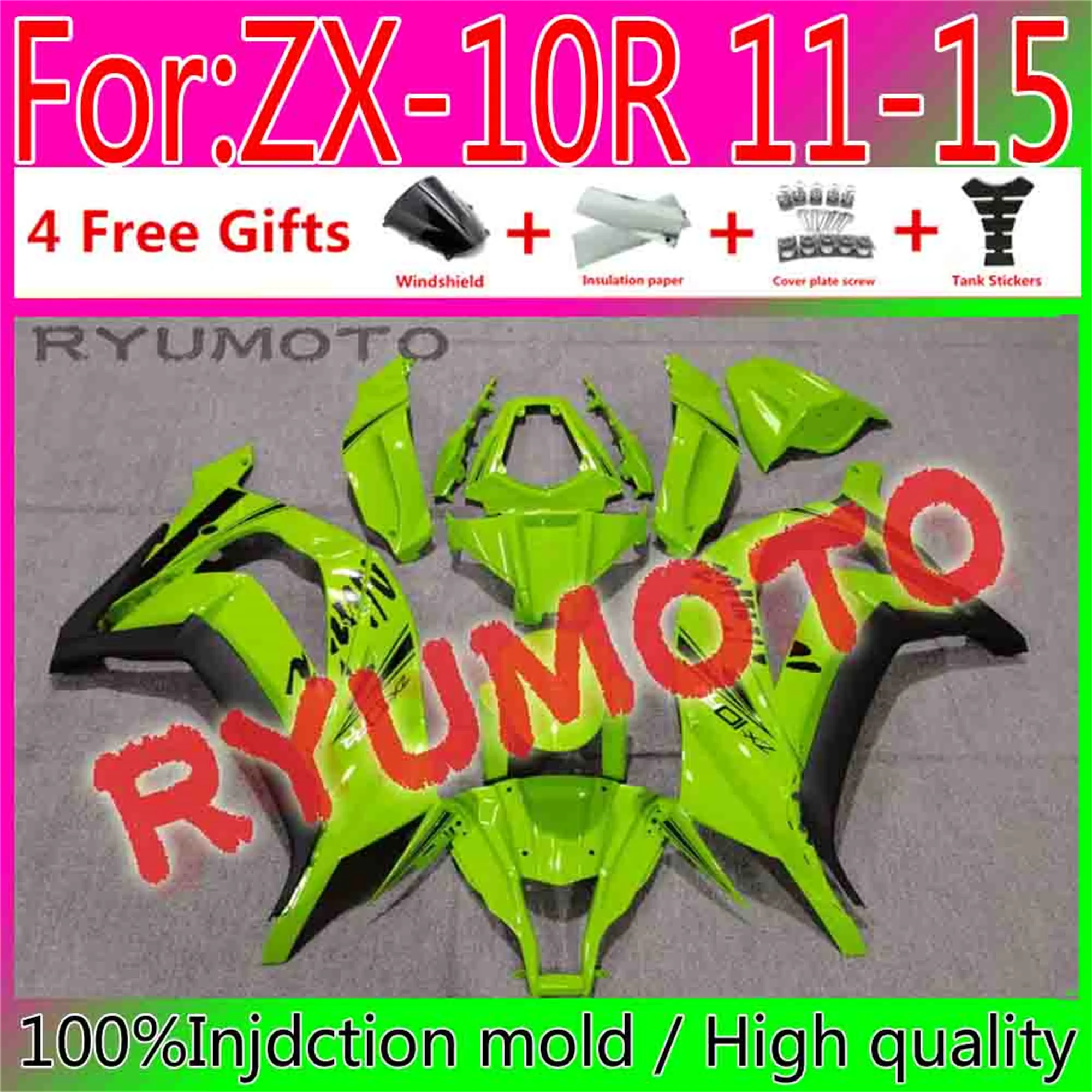

Motorcycle ABS 100％ Injection mold Full Fairings For Kawasaki ZX-10R ZX10R 2011 - 2015 11 12 13 14 15 Fairing