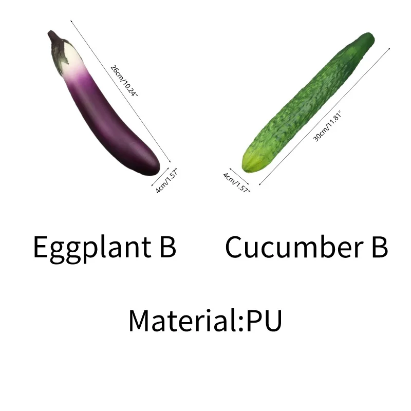 Food Model Food Photography Props Kitchen Food Toys Vegetable Ornaments Lifelike Artificial Cucumber, eggplant, and carrot Fake Vegetable Photo Props Home Kitchen Decoration Kids Teaching Toy