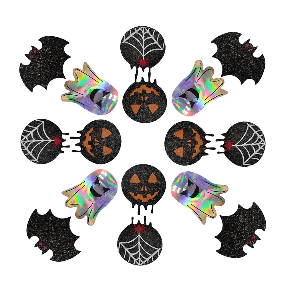 

Nipple Stickers Nipple Covers Halloween Pumpkin Ghost Bat Invisible Push Up Silicone Bra Women Adhesive Breast Lift Tape Pasties
