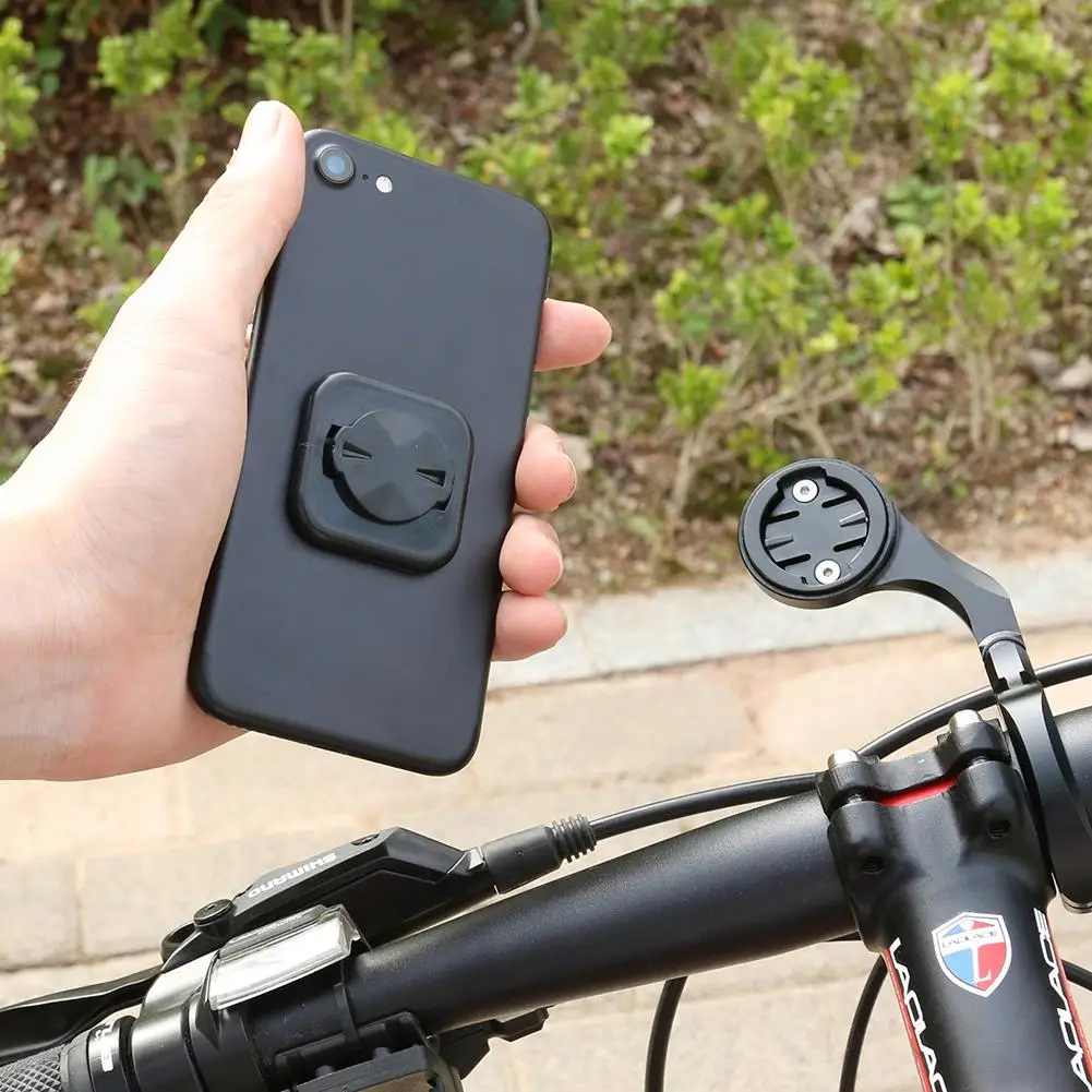 จักรยานจักรยานโทรศัพท์มือถือสติกเกอร์ผู้ถือโทรศัพท์ Riding Strong กาวสนับสนุนกลับปุ่มวางอะแดปเตอร์สำหรับ GARMIN