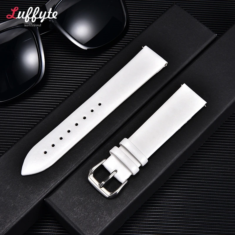 Genuine Leather Ultra-Thin Soft Watch Band Straps in Brown and Black