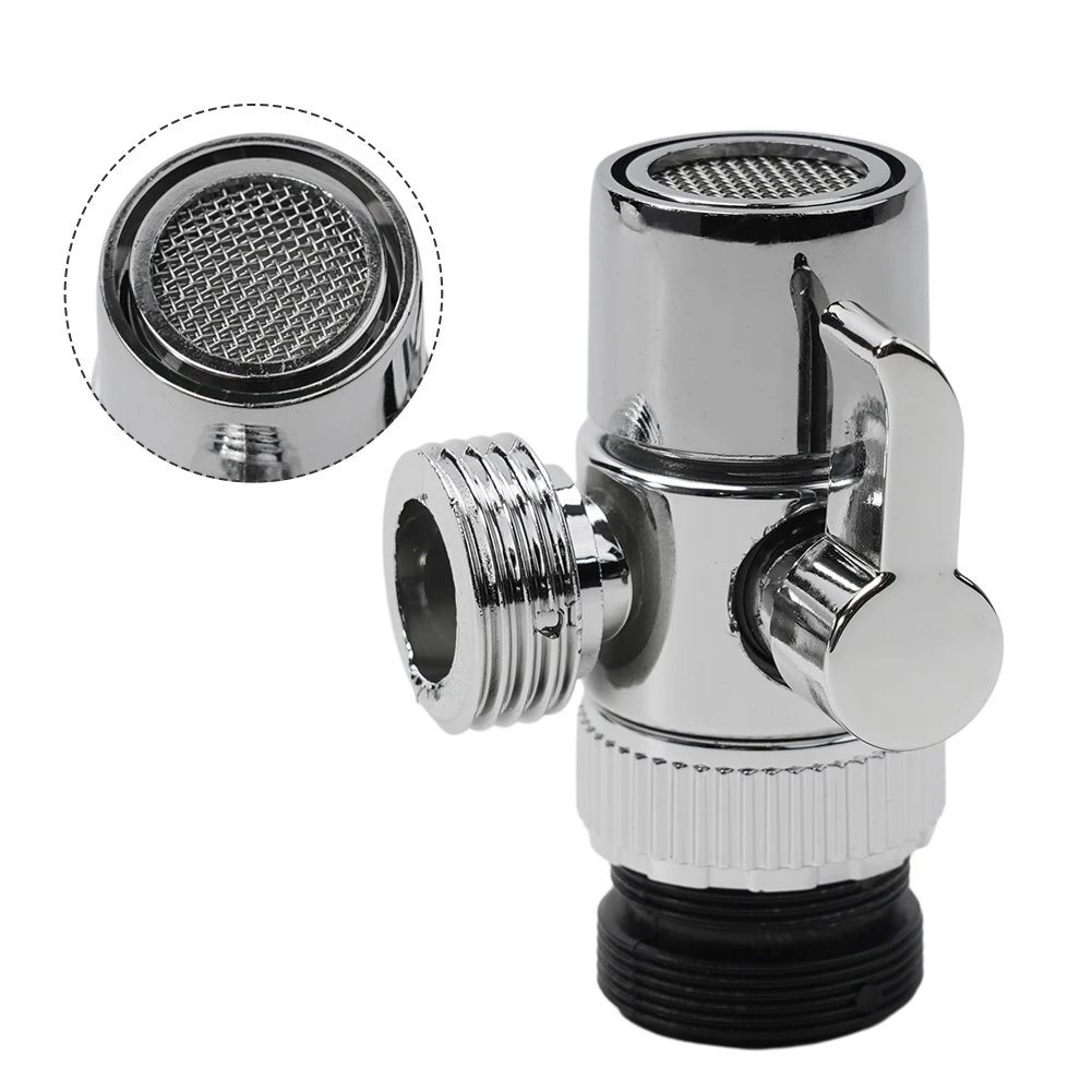 

Brand New Home Improvement Faucet Diverter Faucet Adapter Three-way 1pc Chrome M22 X M24 Silver Water Tap Connector