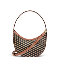 Sacs de créateurs de luxe pour femme, mode 2026, sac à bandoulière demi-lune monogramme, sac bandoulière à imprimé géométrique exquis 5