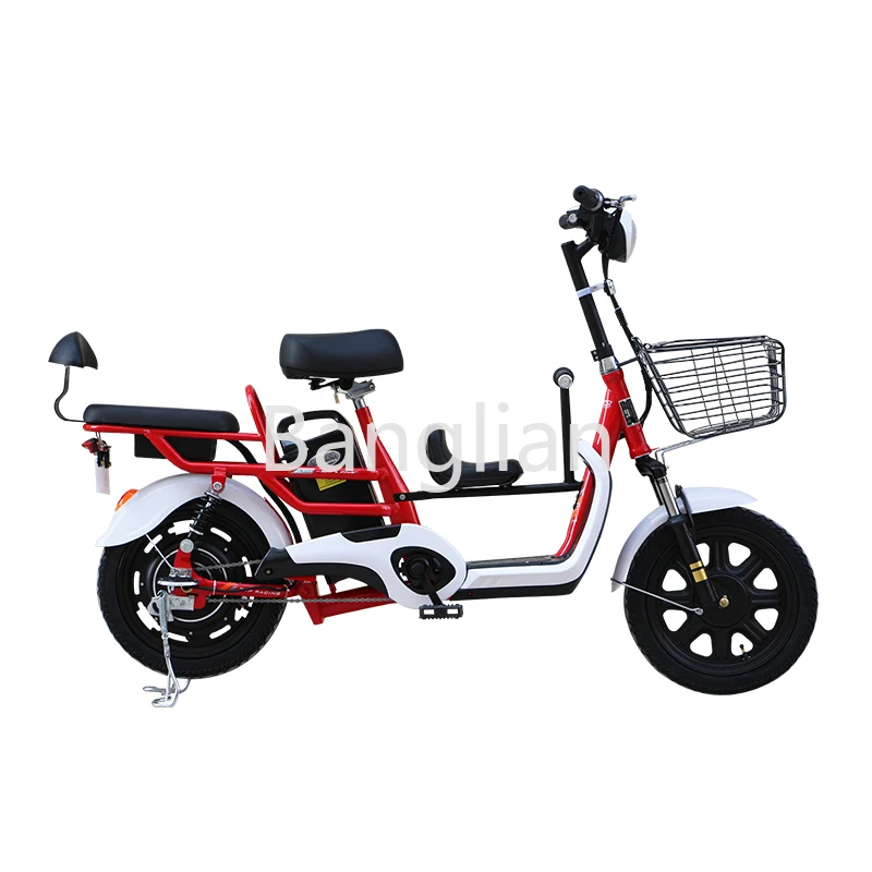 

14 Inch No. 7 E-bike Parent-child Three Seater Electric Vehicle Household Electric Bicycle Lithium Battery Bike