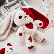 Cartoon Animal Shape Plush Toy Stuffed Heart Long Eared Rabbit Bunny Bear Doll Throw Pillow Boy Girl Stuffed Plush Animals Toys 