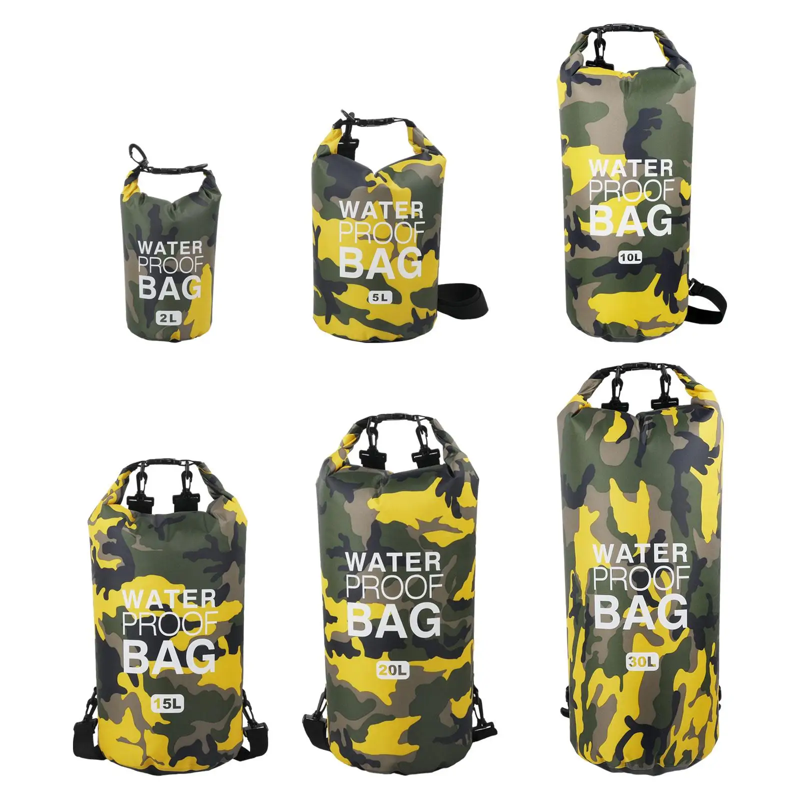 Floating Dry Sack Roll Top Camping Fishing Beach Waterproof Dry Bag Storage Bag for Water Sports Rafting Boating Pouch Women Men