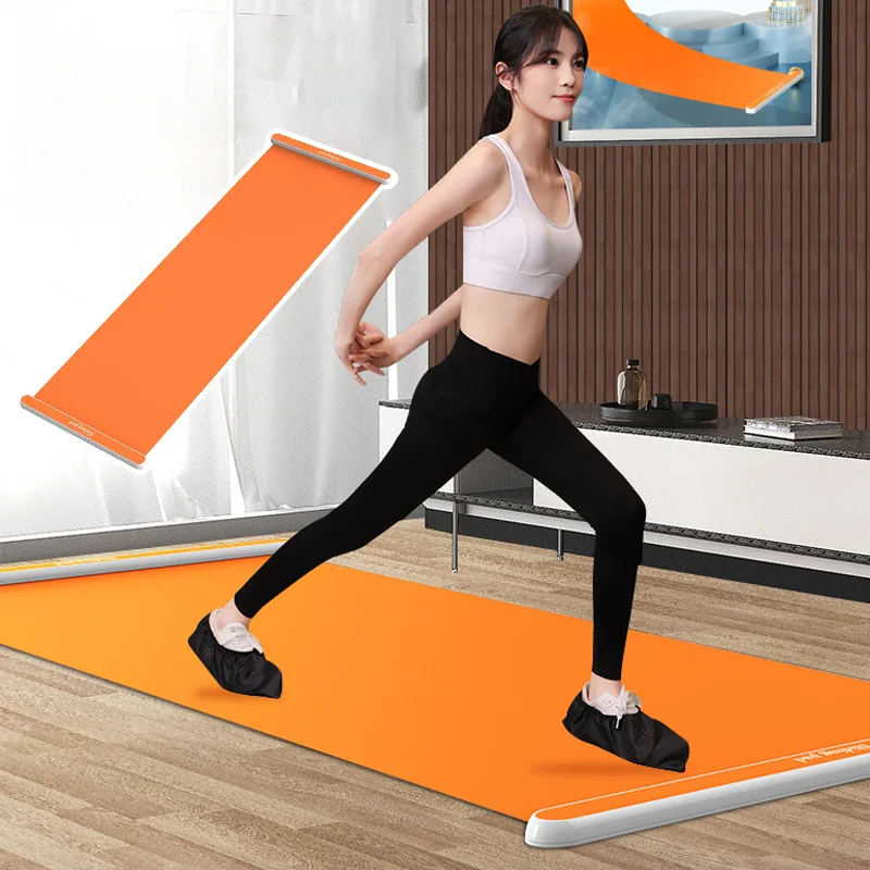 

Yoga Sliding Mat Durable Indoor Adults Speed Skating Silent Foldable Training Sliding Pad With Shoe Covers Sport Fitness Mats