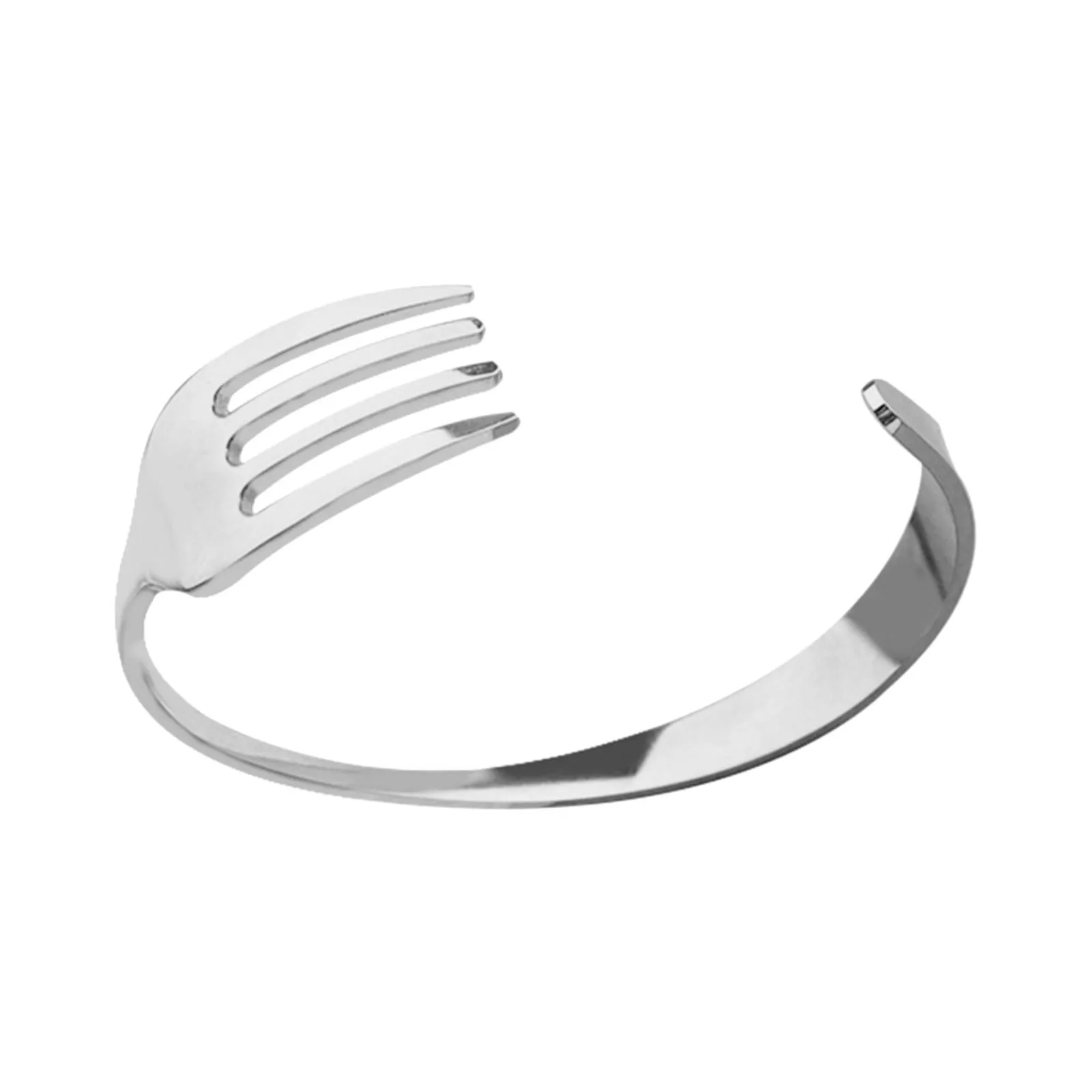 Creative Stainless Steel Fork Bracelet Gift Couple C Type Open Bracelet Watch Altimeter Cheap Things With