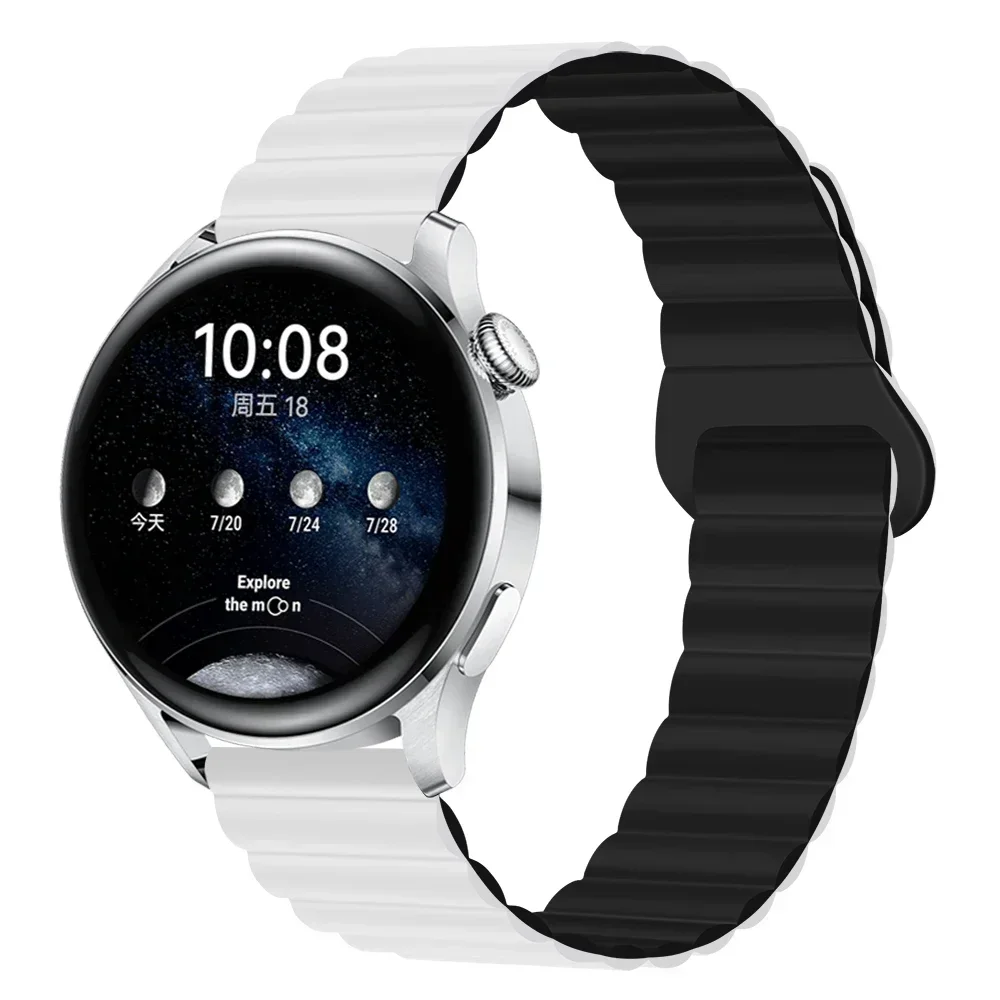 Magnetic Loop Silicone Watch Strap, Adjustable Fit