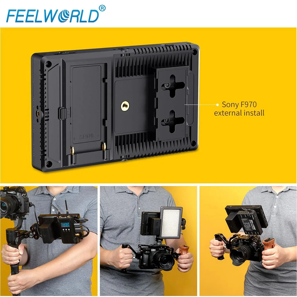 Фото 7-дюймовый IPS-монитор FEELWORLD F7 PRO с сенсорным экраном, HDMI, 4K, 60 Гц, 3D, LUT, 1920x120, 0 IPS №4