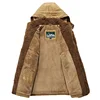 Men's Winter Jacket Parka Plus Velvet Thick Multi Pocket Jackets Solid Parkas Male Plus Size Windproof Fleece Warm Thick Coats 5