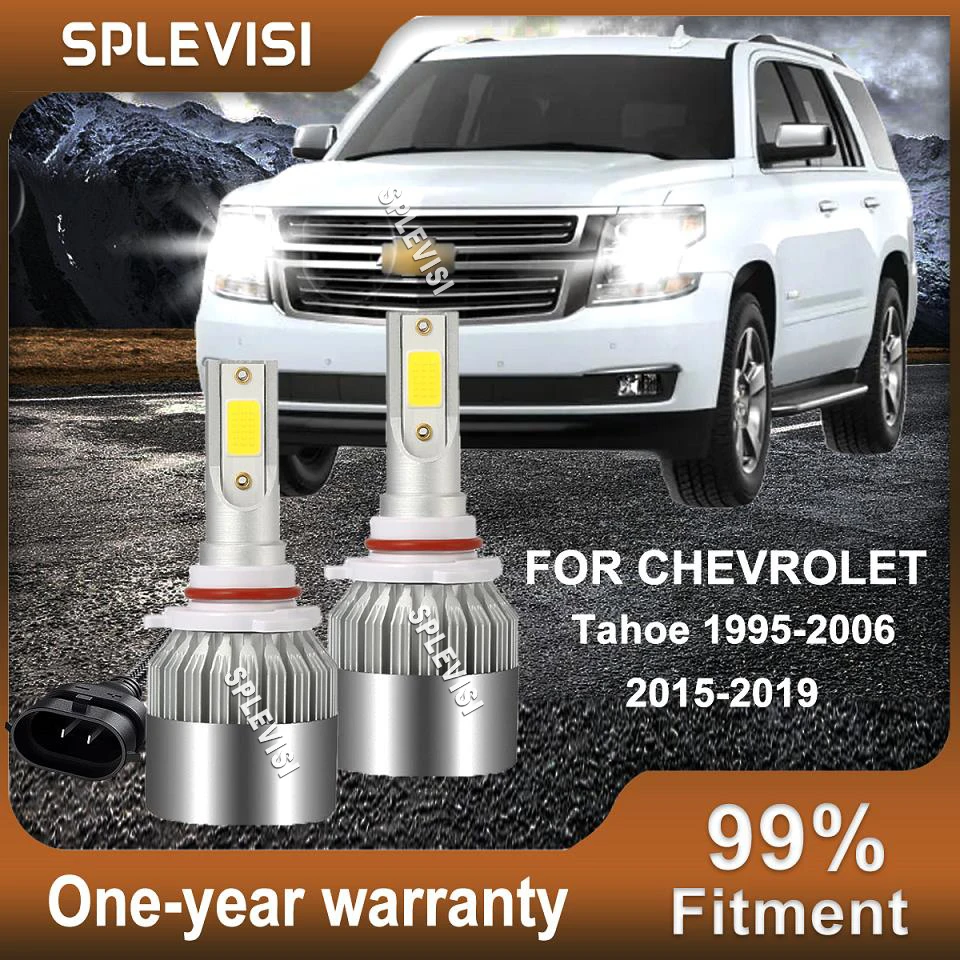 

2x LED Headlight High Beam Bulbs White For Chevrolet Tahoe 1995 1996 1997 1998 1999 2000 2001 2002 2003 2004 2005 2006 2015-2019