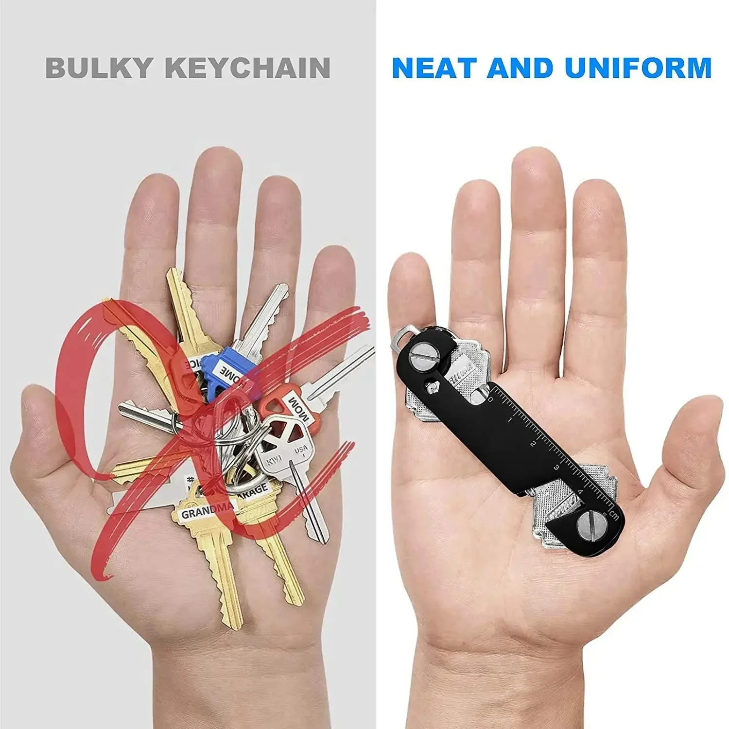 New Men Fashion Keychain Holder for Car Keys Wallet Smart Key Organizers Multi-function Portable Car Key Holder Key Bag 3