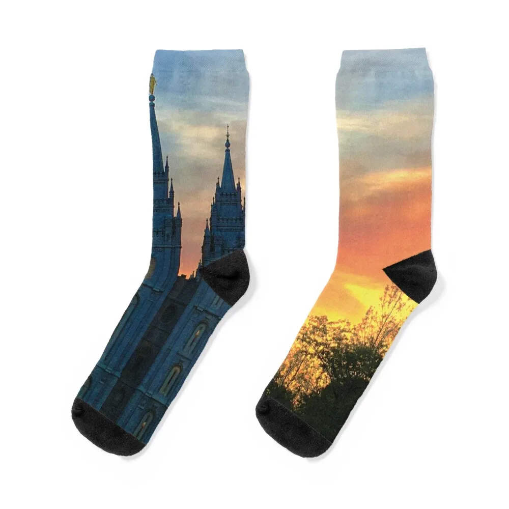 

Temple at Sunset by Jerald Simon (Music Motivation - musicmotivation.com) Socks sheer Christmas Man Socks Women's