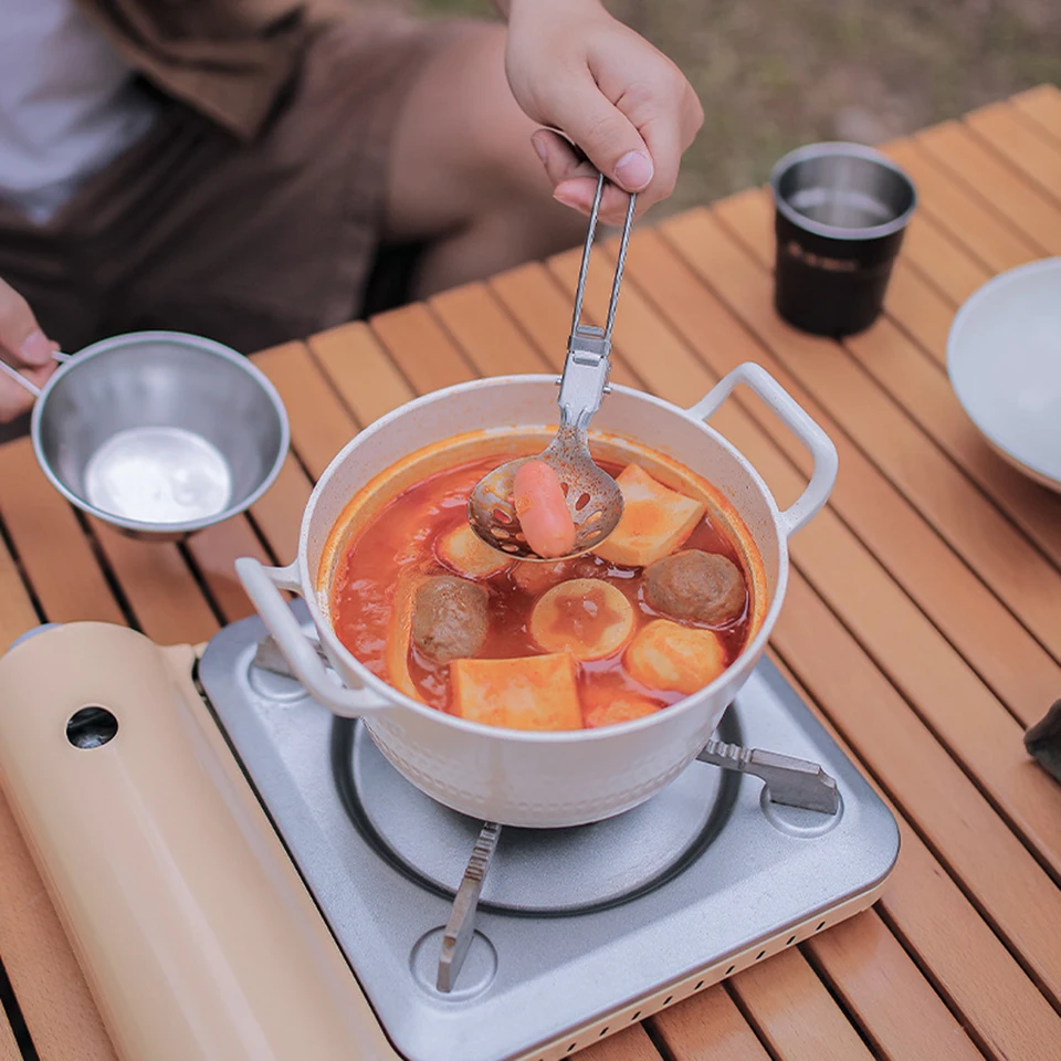 Set Di Posate Da Campeggio In Acciaio Inox, Cucchiaio Forchetta Coltello Leggeri E Riutilizzabili, Per Picnic, Viaggio E Trekking
