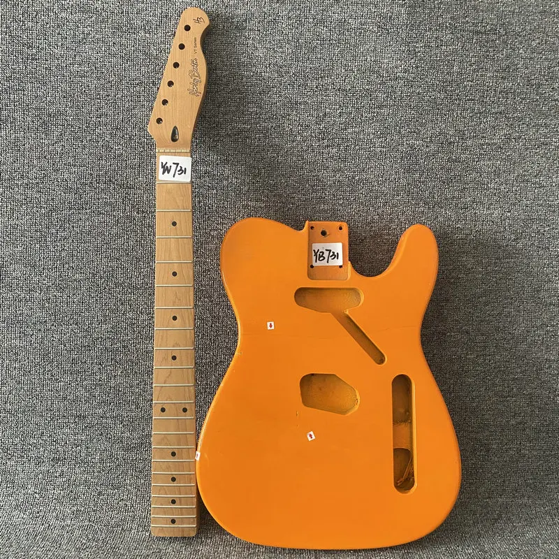 YN731YB731 DIY Guitar Kits Tele Electric Guitar Set Orange Body with