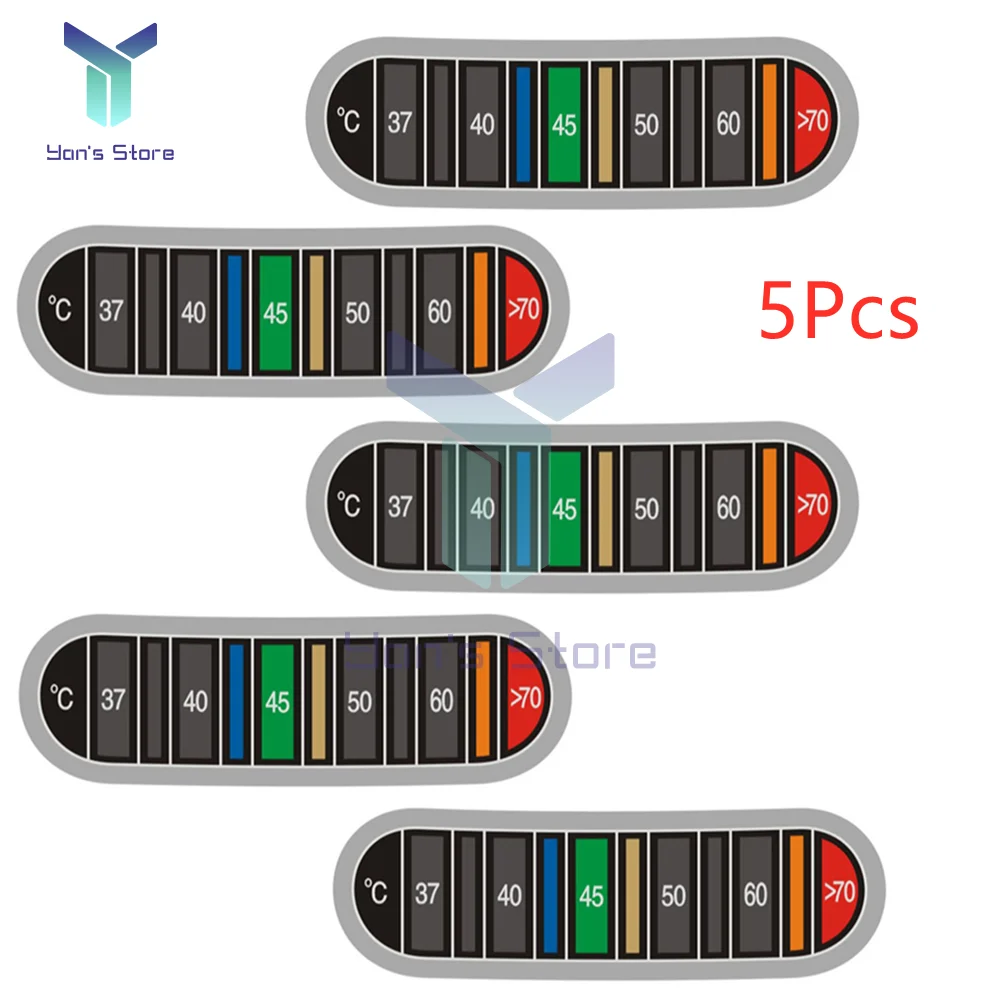 

1/5 шт. Чашка чайник тестер температуры жидкости молоко вода еда водостойкая лента наклейка для измерения температуры дома в помещении 37-70 ℃