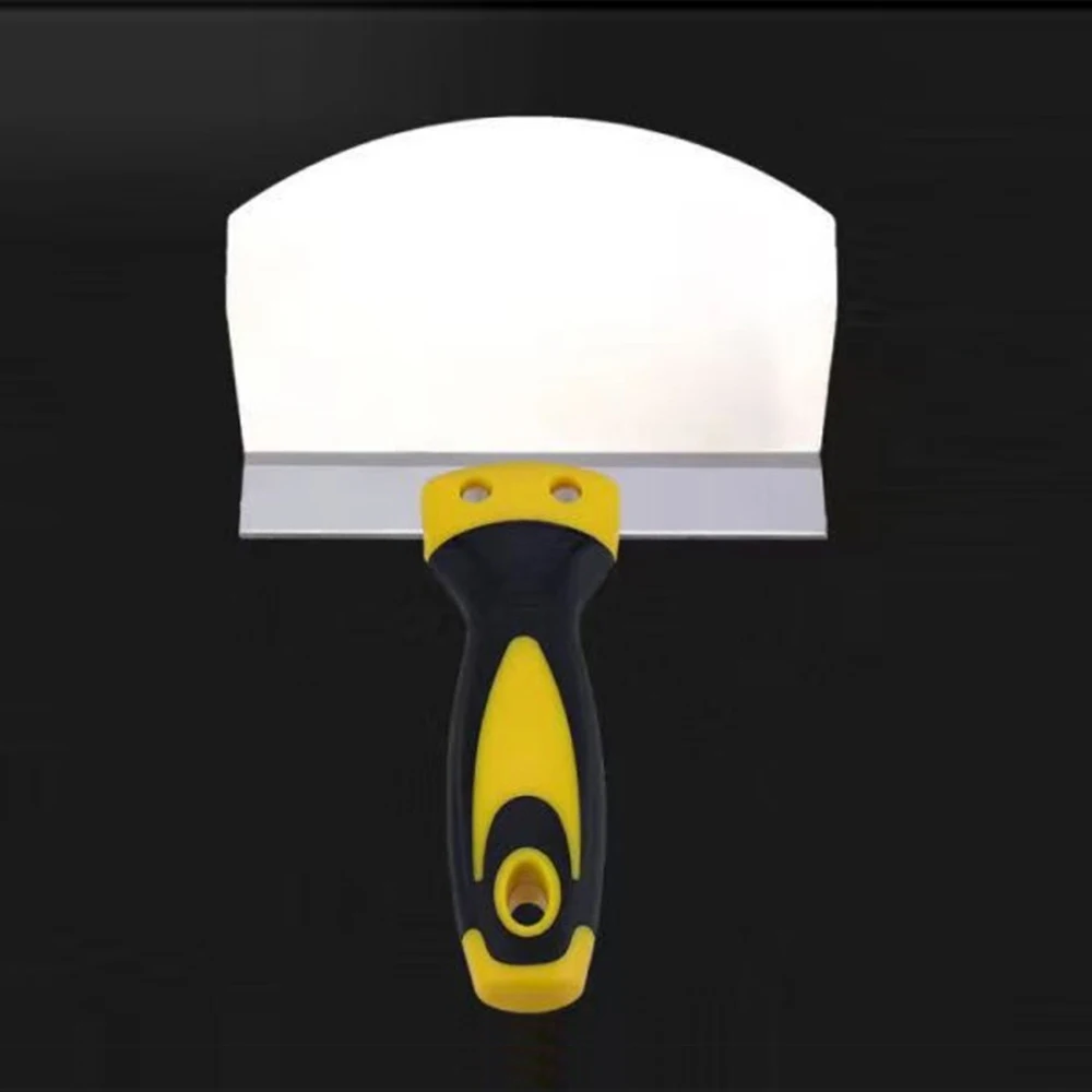 Stainless Steel Putty Knife Paint Tool Plaster Shovel Filling Spatula Wallpaper Paint Scraper Wall Curved Scraper Hand Tools