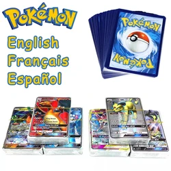 Cartes de Collection Pokemon Vmax Gx Ex, 50 à 200 pièces, jeu de combat animé, Version française et espagnole 