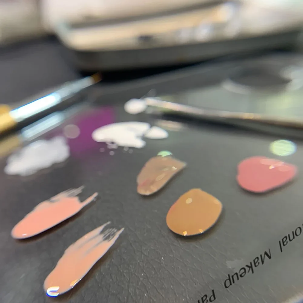 Makeup Tools Makeup Mixing Palette Makeup Mixing Tool Beauty Supplies Makeup Palette Clear Polish Gel Mixing Spatula Acrylic Nail Stamping Plates Foundation Eyeshadow Stainless Steel