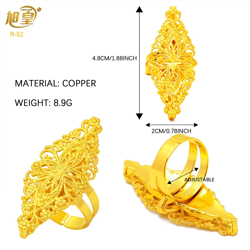 Trandy and Stylish Finger Ring. Looking Like Real Gold (Pack of 2 Rings)