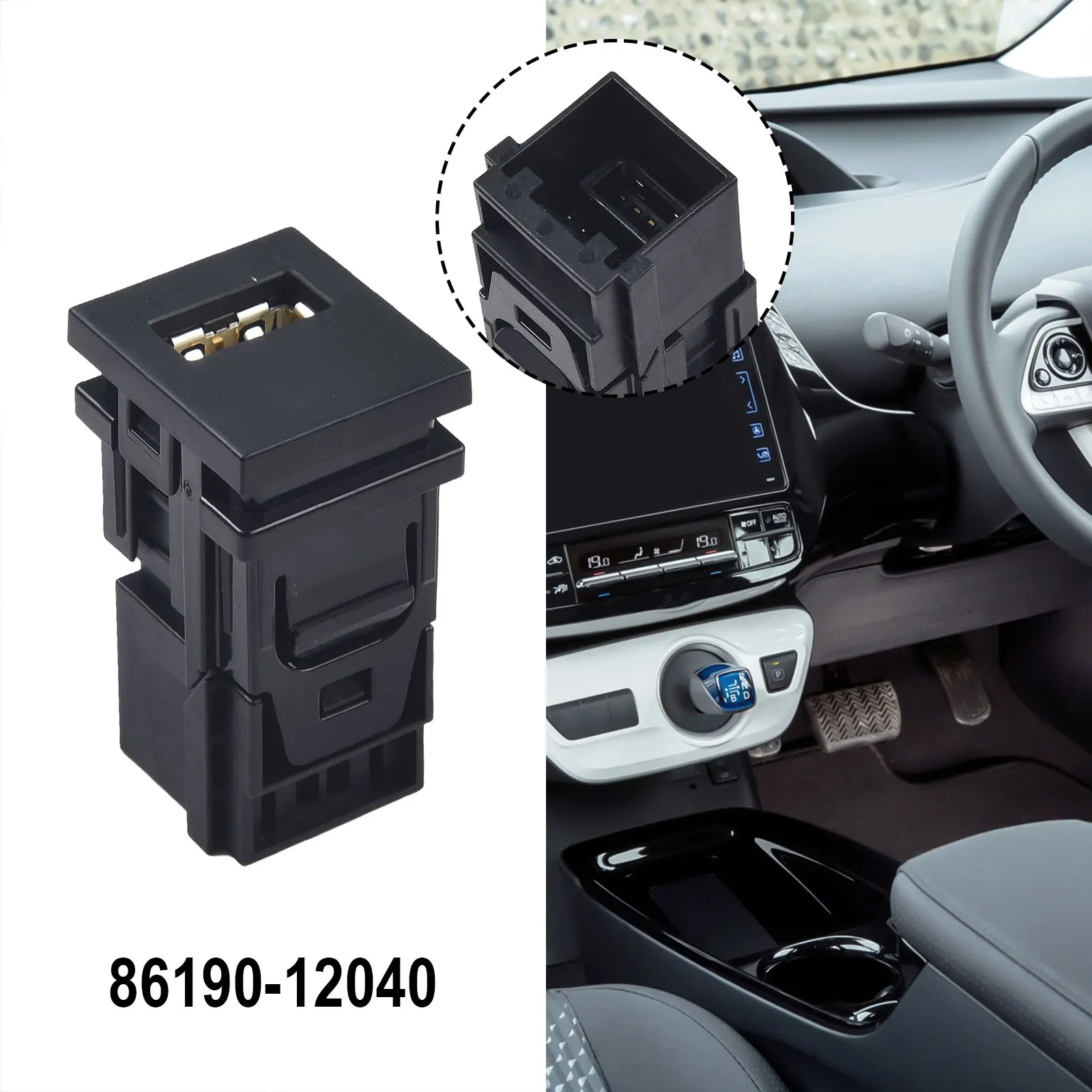 

Hot Sale High Quality Auxiliary USB Port For Toyota For Prius For Rav4 For Sienna 2018-22 OEM Number 86190-12040 Accessories