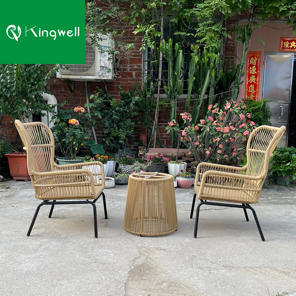 Factory Direct Selling Outdoor Garden Patio Furniture Rattan Coffee Table and Chair bar Set with Best Price