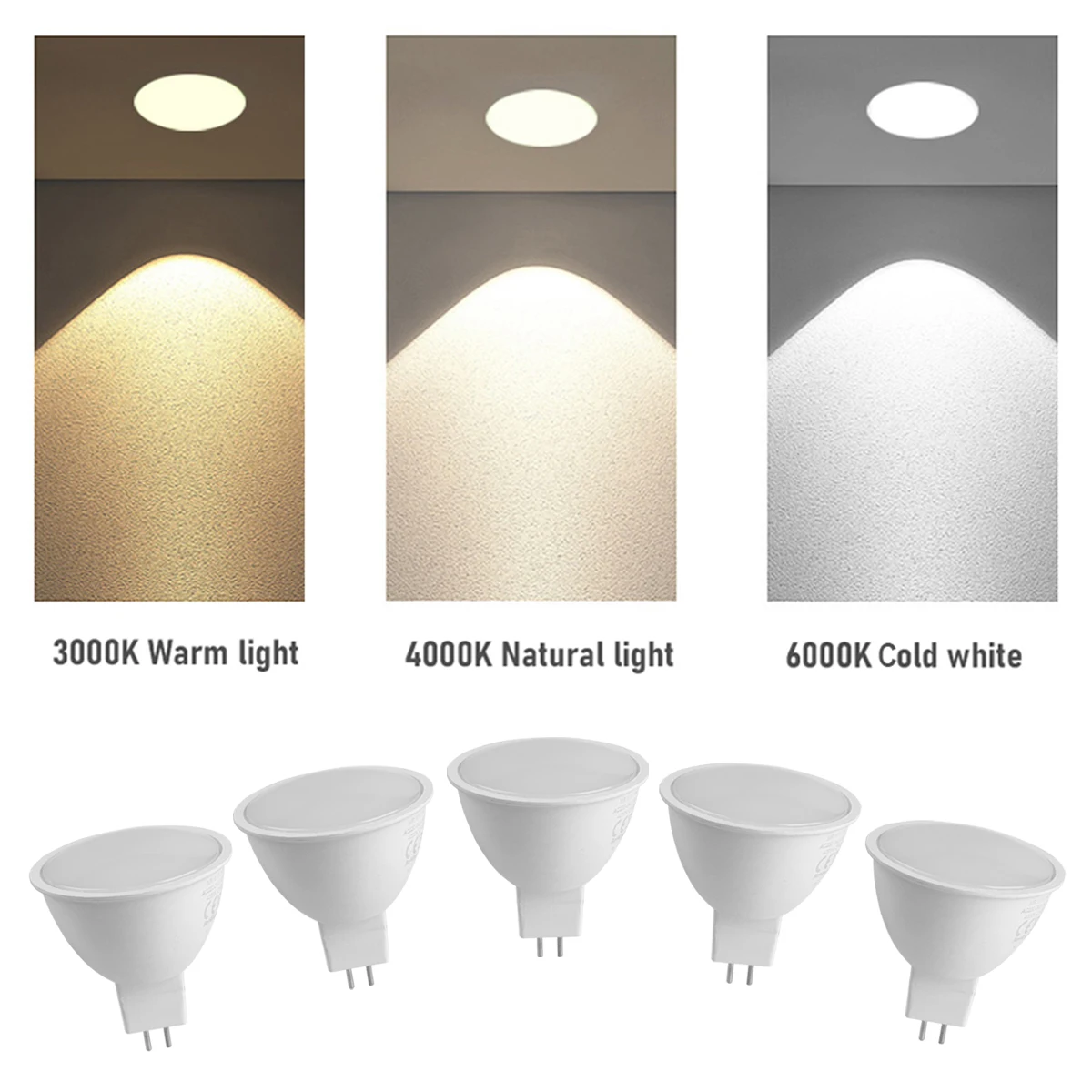 MR16 GU5.3 AC/DC 12V LED Spotlight Bulb Low Pressure 3W 5W 6W 7W 120 Degrees 38 Degrees For Home
