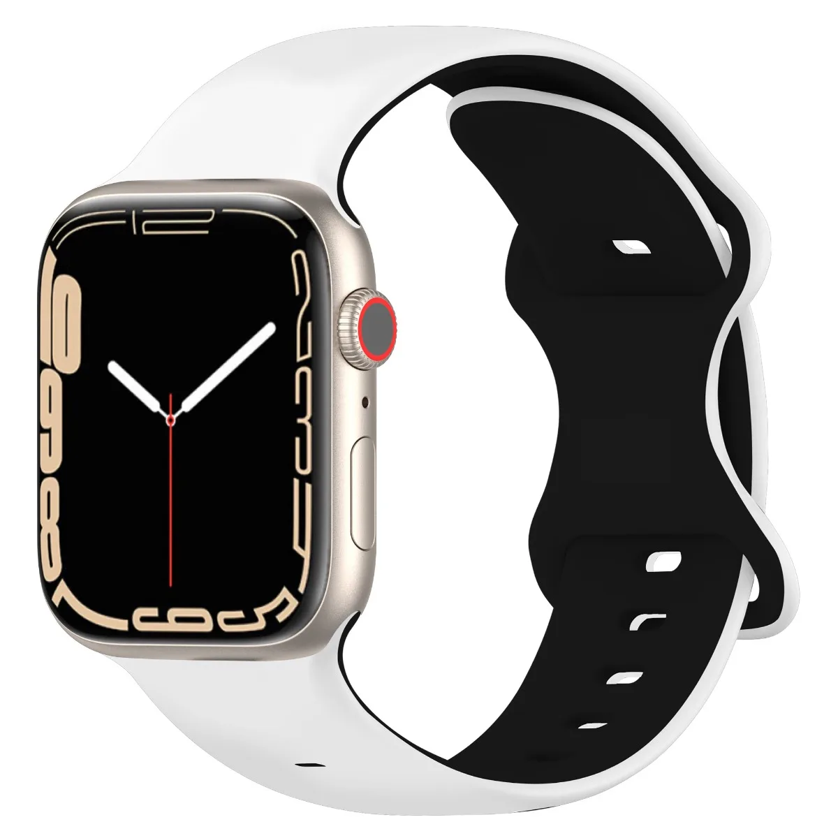 Cinturino per iWatch 42/44/45/49mm 38/40/41mm Cinturino sportivo in silicone alla moda per orologi serie Ultra2 Se 9/8/7/6/5/4/3_voghion.com