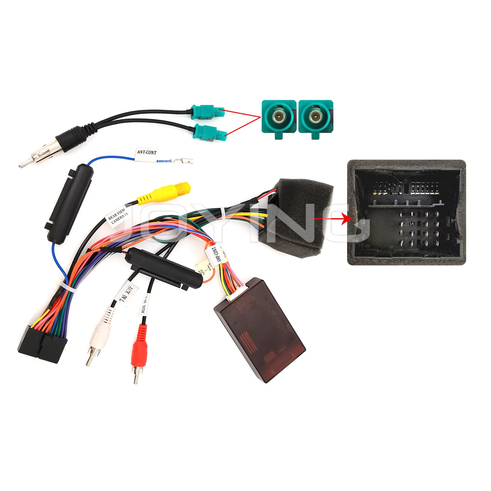 

JOYFORWA Power Cable Car Radio connection canbus harness for VW Touarge