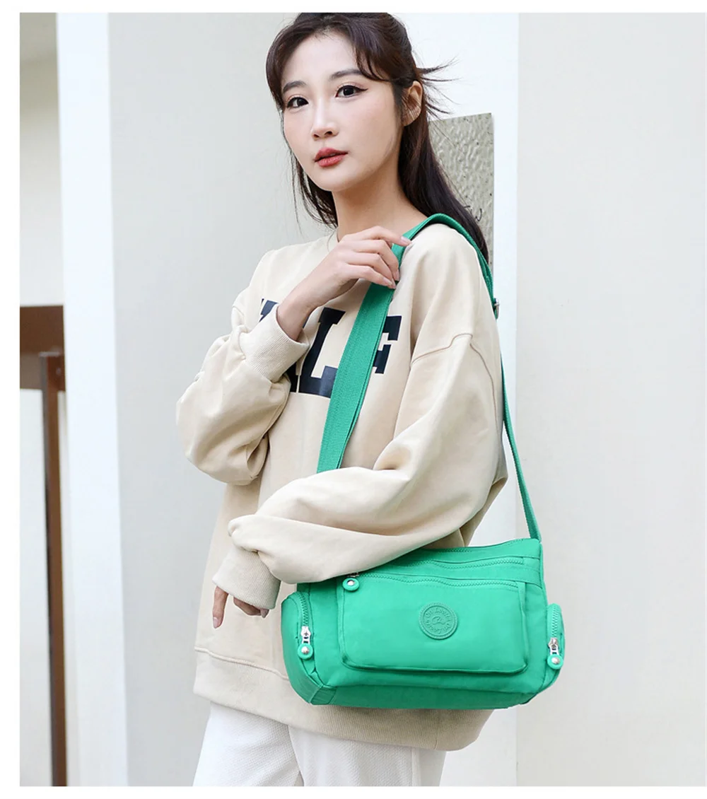 Women's Leisure Oxford Crossbody Bags Light Female Simplicity Handbags Soft Waterproof Ladies Fashion Versatile Shoulder