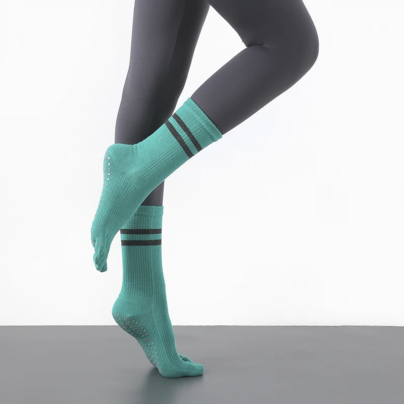Yoga Socks Women Contrast Color Cotton Silicone Non-slip Pilates Grip  Low-ankle Sock - AliExpress