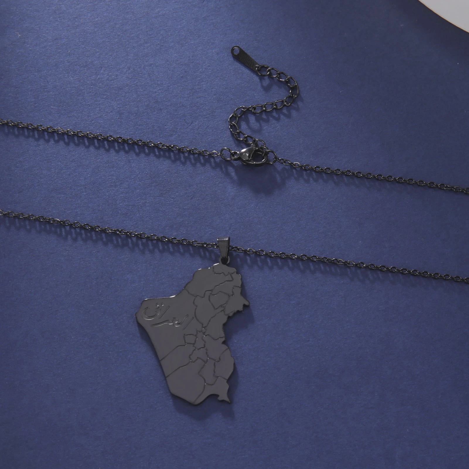 Generic Kkjoy Stainless Steel Gold - Kkjoy Stainless Steel Gold Color Corroded Iraq %20 %20 Character Pendant Necklace For Women Men Maps