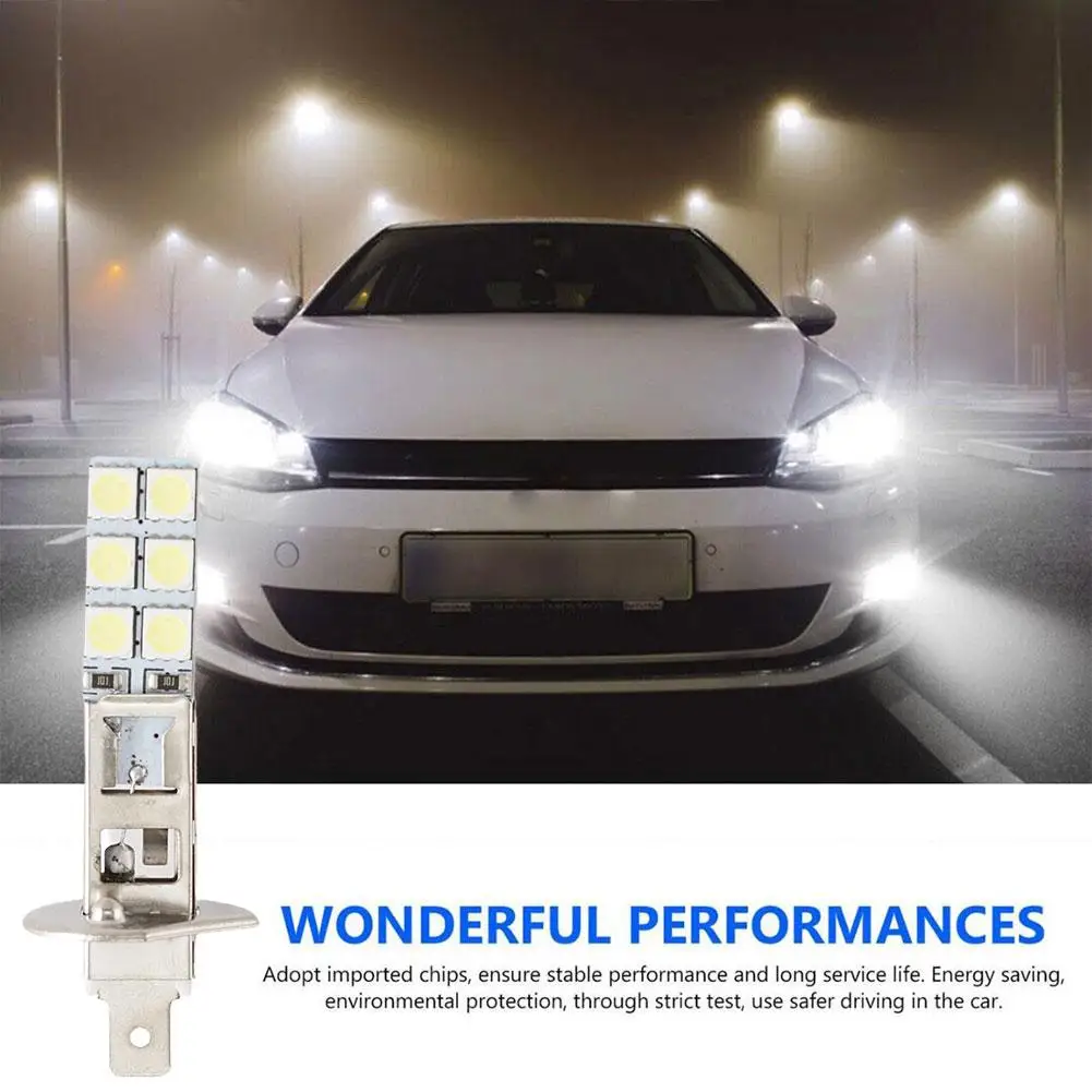 

4pcs H1 LED Fog Lamp 12SMD High Brightness Anti Fog Lamp Driving Auto Car Running Light Leds C1R4