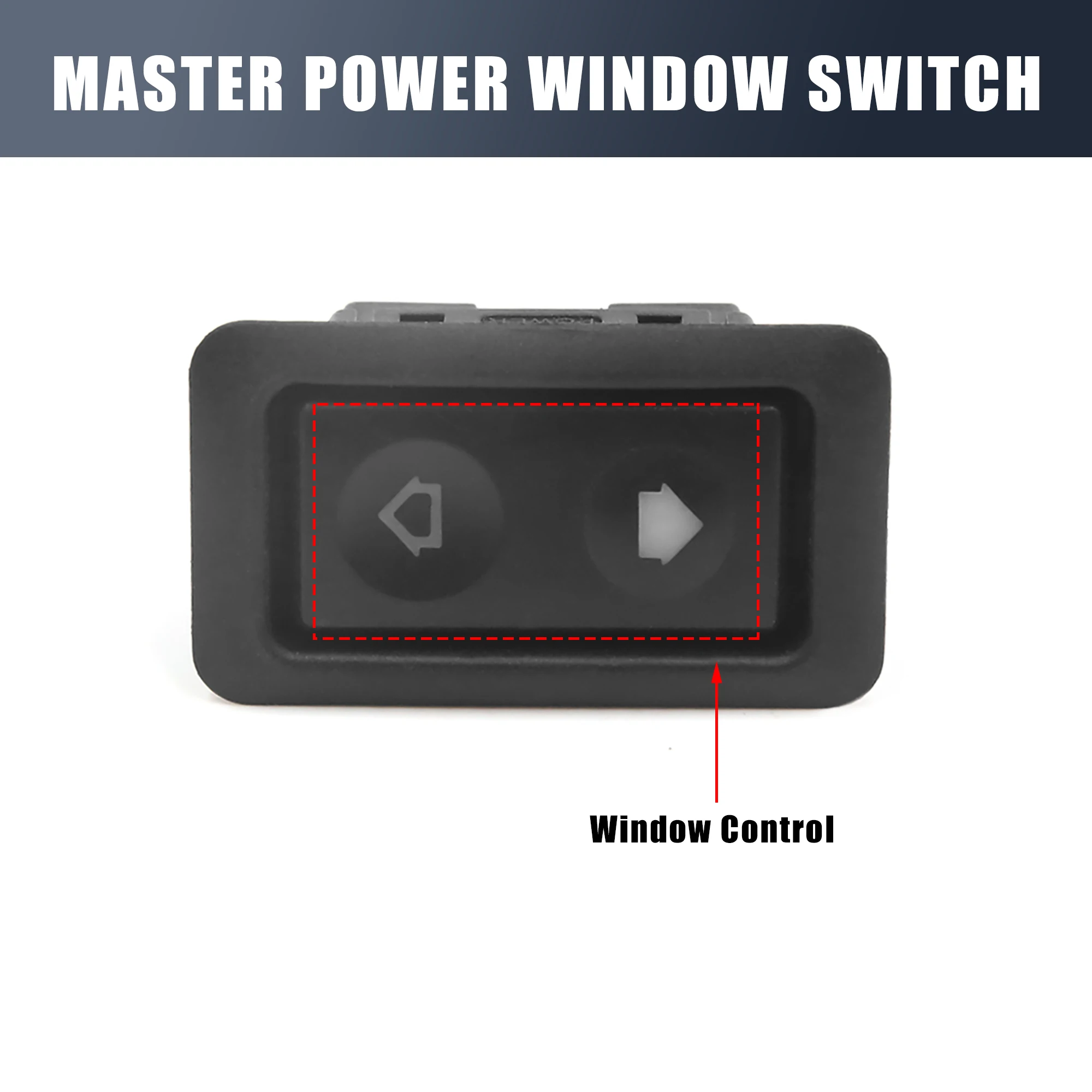 UXCELL Universal 6 Pin Car Vehicle Door Window Power Electric Control Switch Black DC 12V