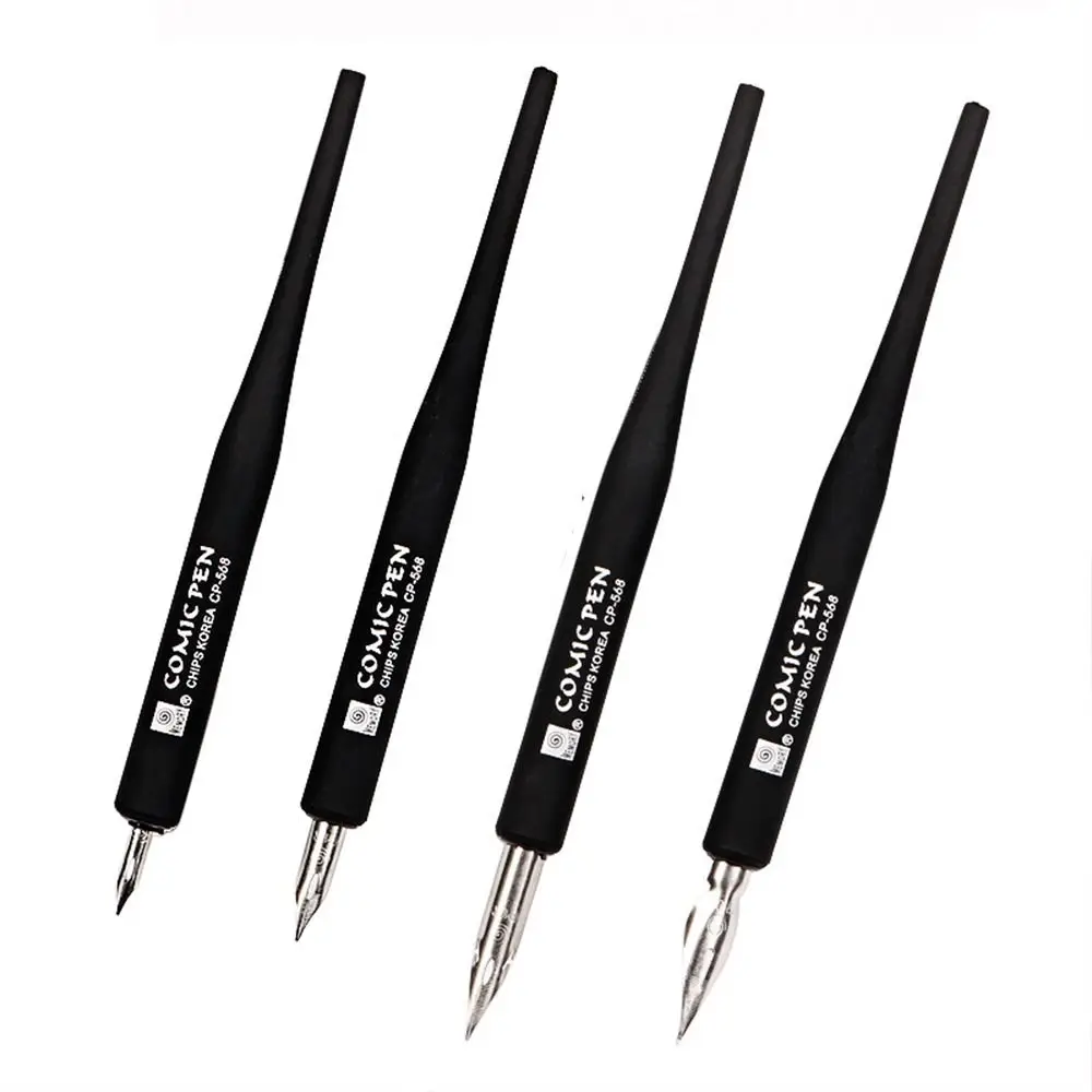

Manga Calligraphy Dip Pen Holder+4 Nibs for Lettering Sketching Drawing Kit fountain pens