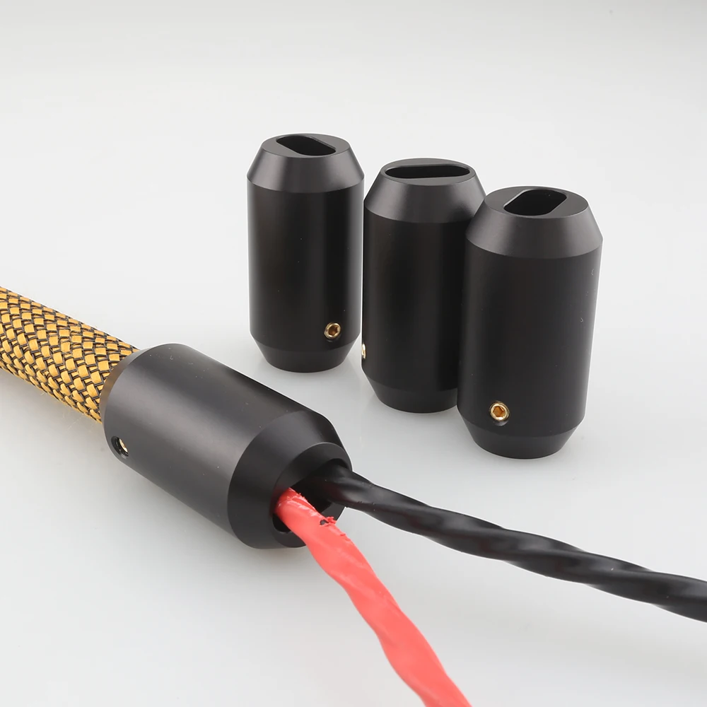 New 4pcs Pants Boot Y Splitter 1 to 2 Speaker RCA Cable Audio DIY Wire Connector Black Speaker cable Wire Pants Boots