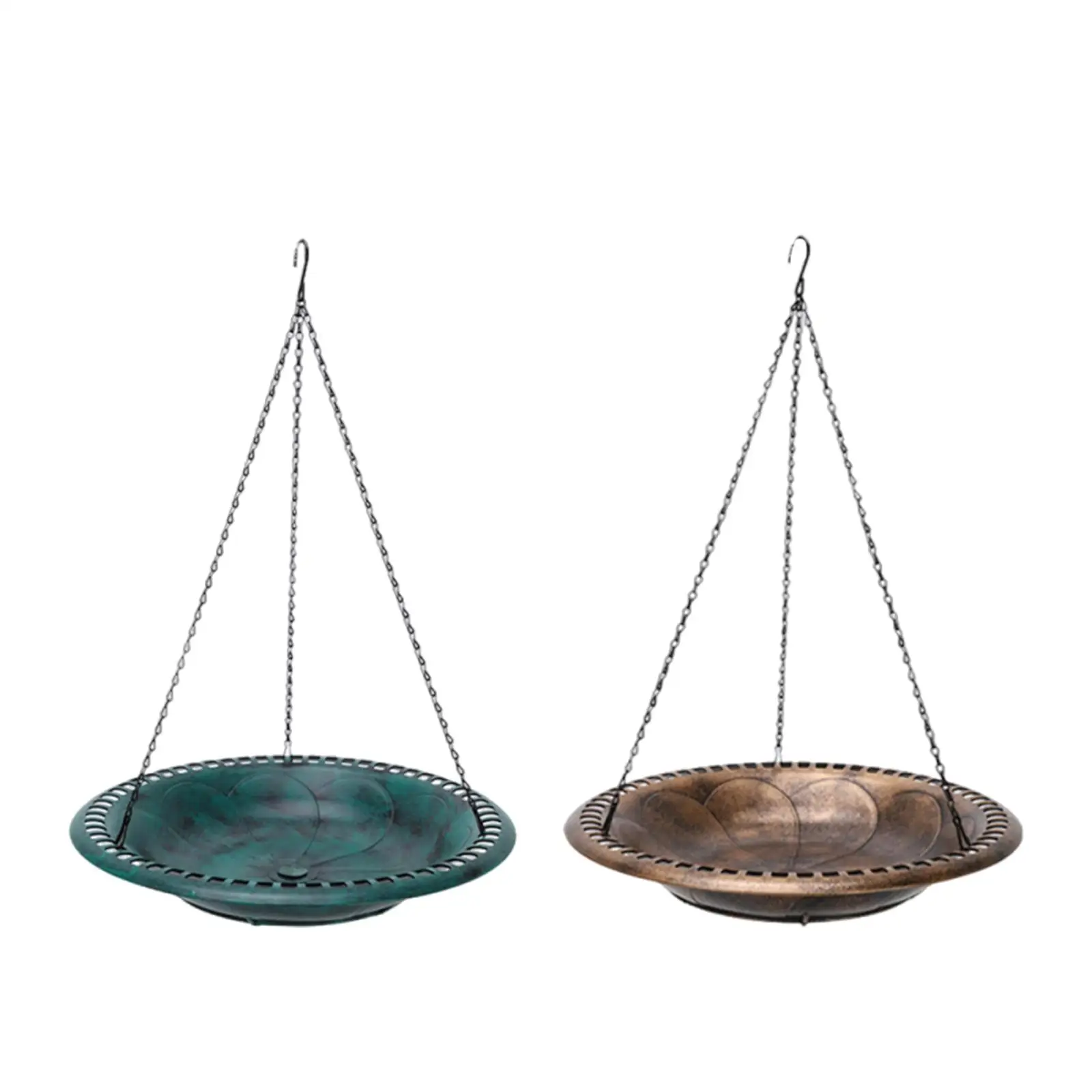 Hanging Bird Bath Bird Feeder for Patio Garden Water or Bird Seed Tray Lightweight Versatile Outdoor Bowl 43cm with 21inch Chain