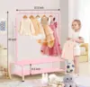 Dress Up Rack for Little Girls - Small Kids Costume Wardrobe Rack with 2 Fabric Shelves - Princess Room Bedroom Decor 6