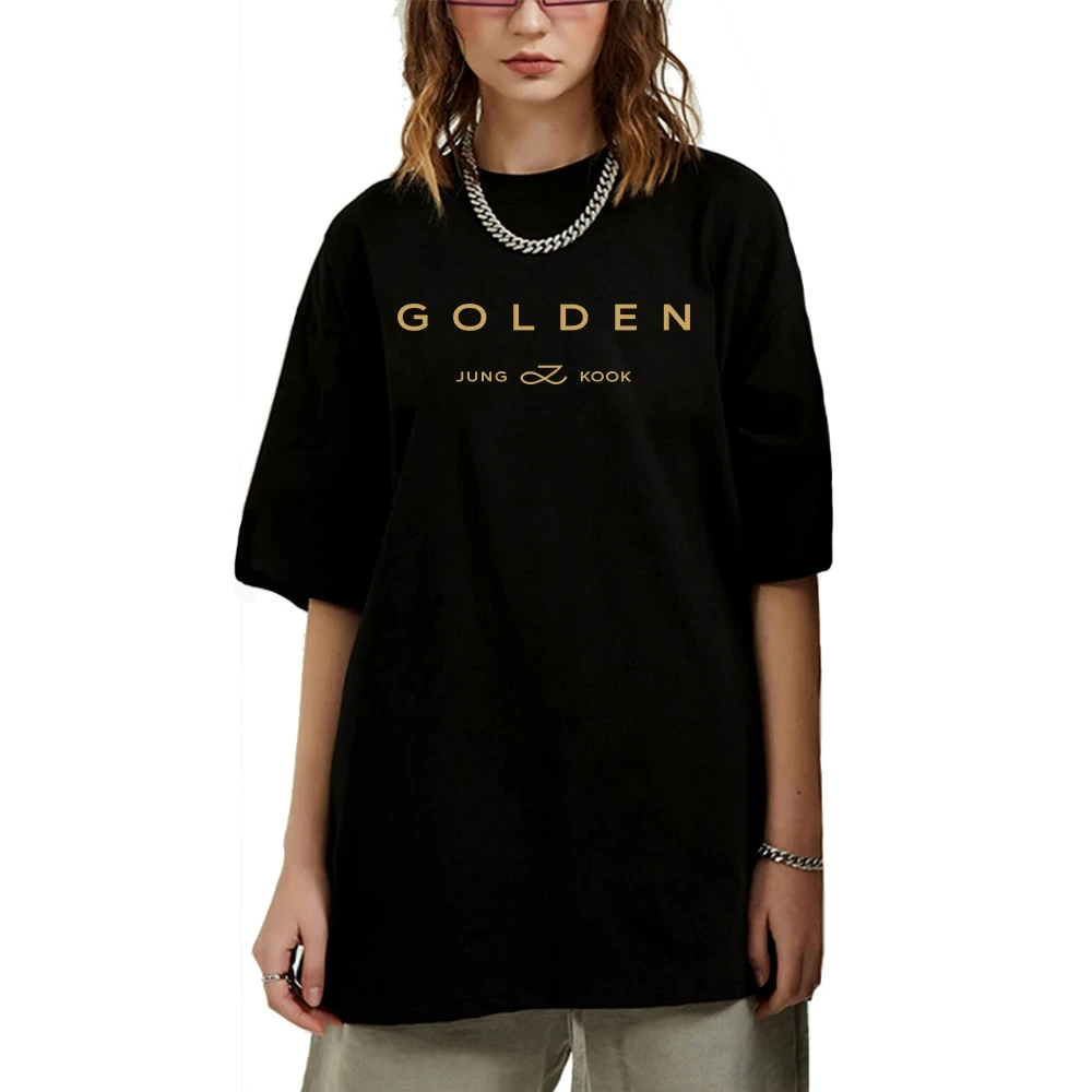 ジョングク　GOLDEN Tシャツ L 即日発送】BTSジョングク ゴールデンモチーフ Tシャツ サイズL