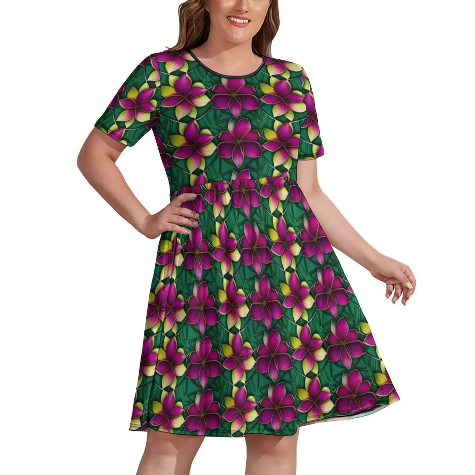

Funky Plumeria Dress summer dresses ladies 2024 women's elegant loose dresses