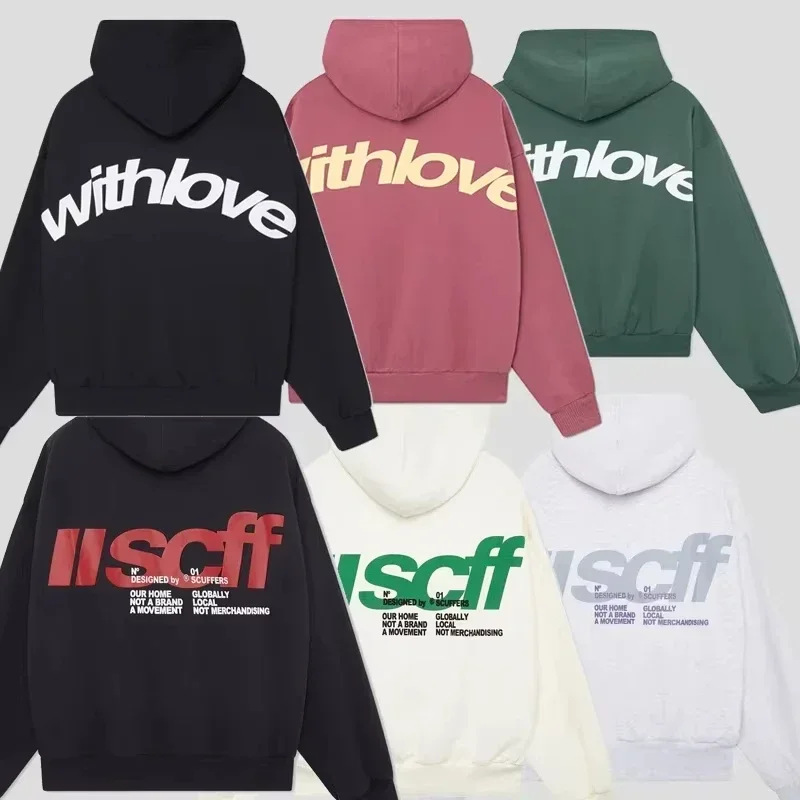 Scuffers Logo Latest Edition Double-sided Print Men's Sports Hoodie Brother Gothic Oversized T-shirt Street Top Y2k Clothes 2