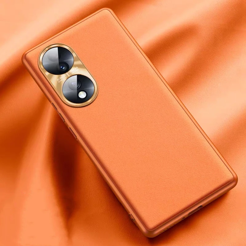 Luxury Leather Phone Case with Soft Silicone Shockproof Bumper