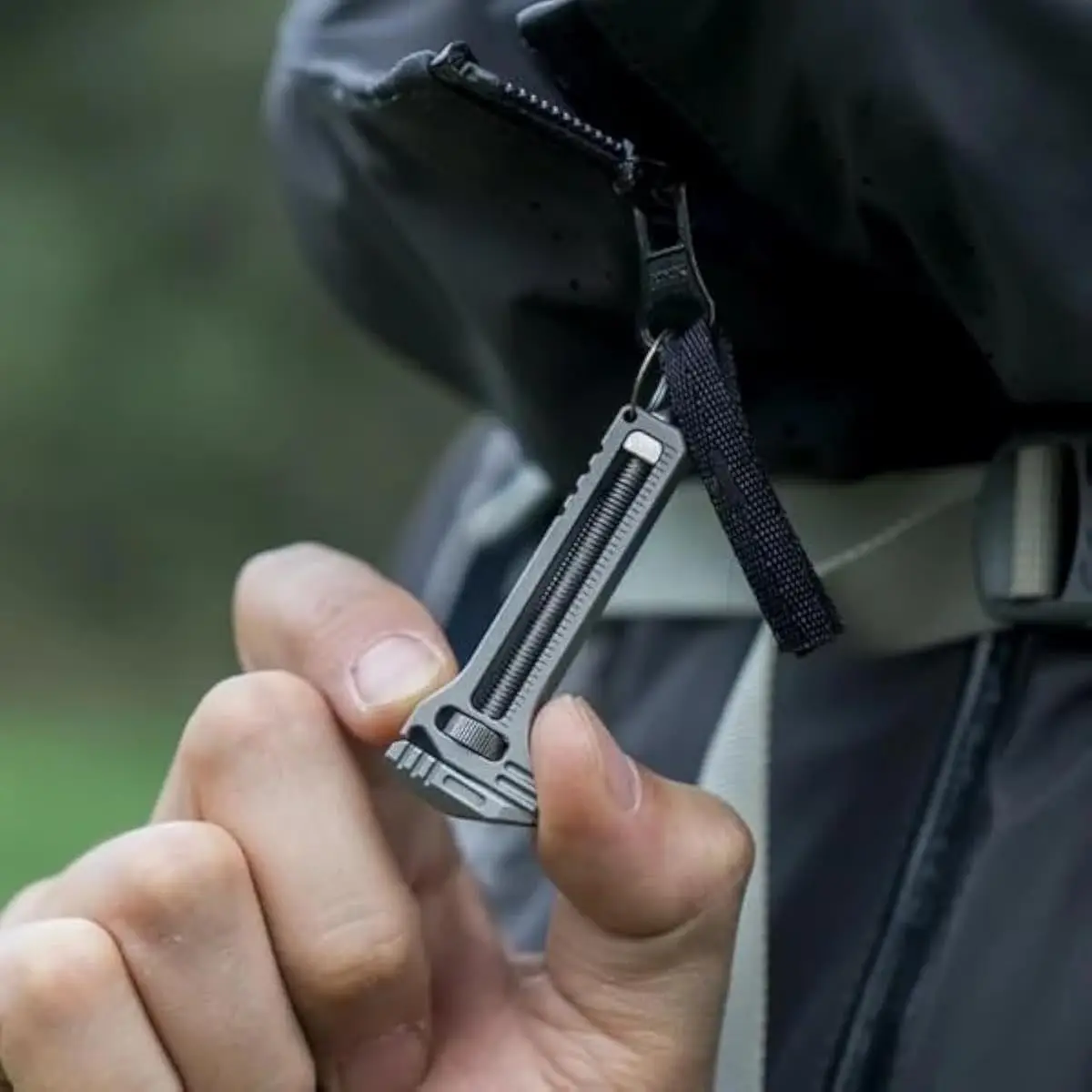 Premier Titanium Multitool Keychain: Bottle Opener & Adjustable Wrench – Lightweight Survival Companion