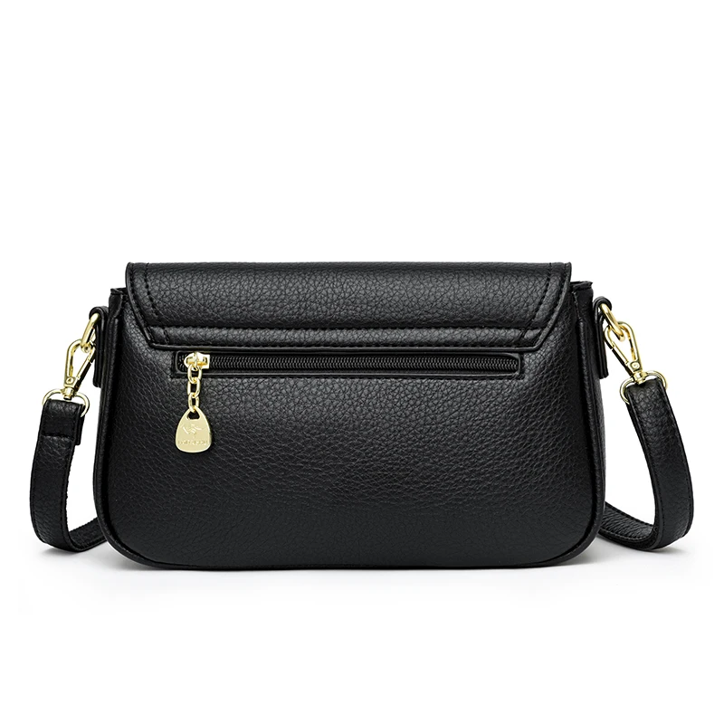 Lychee Print Leather Women's Handbag Brand Shoulder Small Square Bag Luxury Designer Ladies Crossbody Bag Casual Messenger Bag
