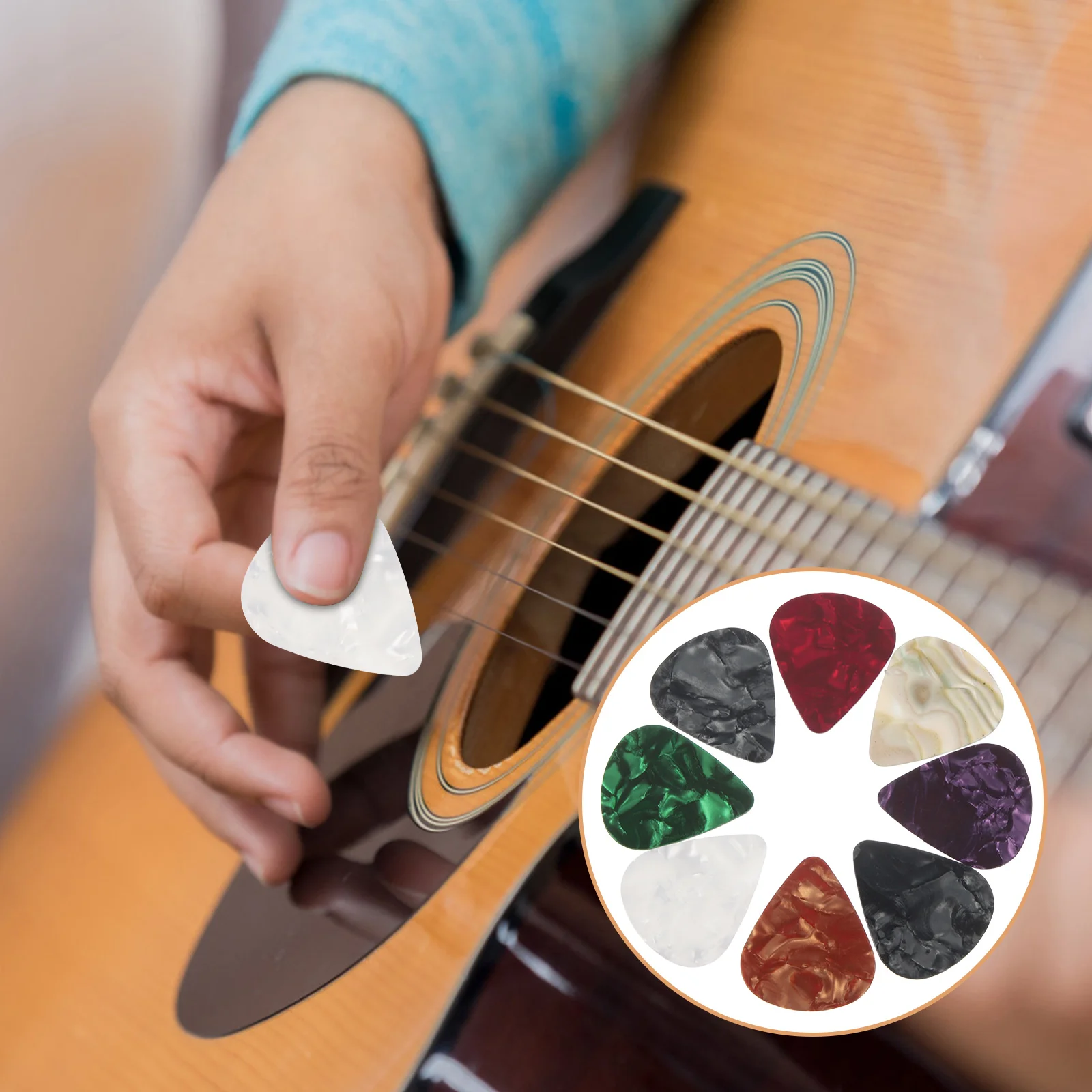 

30pcs Guitar Picks Thick Guitar Picks Acoustic Guitar Picks Finger Picks for Bass Acoustic